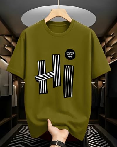 Image of AUSK Oversized T-Shirts || Printed Loose Fit Half Sleeve Tshirt for Mens
