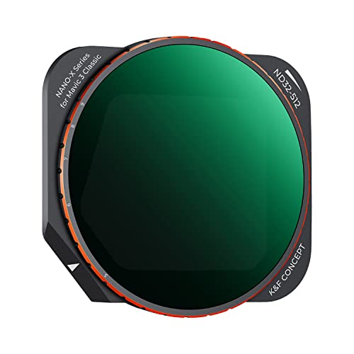 K&F Concept Variable ND32-512 Filter Compatible with DJI Mavic 3 Classic, Adjustable ND32 to ND512 Neutral Density nd Filter