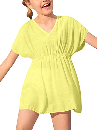 Image of Fommykin Girls Swimwear Cover Ups Kids Beach Bathing Suit Coverups Cute Sweet Bikini Swimsuit Tunic Dress