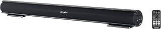 JENSEN JSBW-210 Wall Mountable 2.0-Channel Bluetooth Soundbar Speaker with Radio