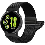 【22MM Kompatible Modelle】22mm magnetisches dehnbares Ersatzband Kompatibel mit Samsung Galaxy Watch 3 45mm,Galaxy Gear S3 Frontier,Galaxy Watch 46mm,Galaxy Gear S3 Classic/Ticwatch Pro Smart watch,und andere Smartwatch mit 22mm Lasche. (Bitte überprüfen Sie Ihr Uhrenmodell sorgfältig vor dem Kauf)