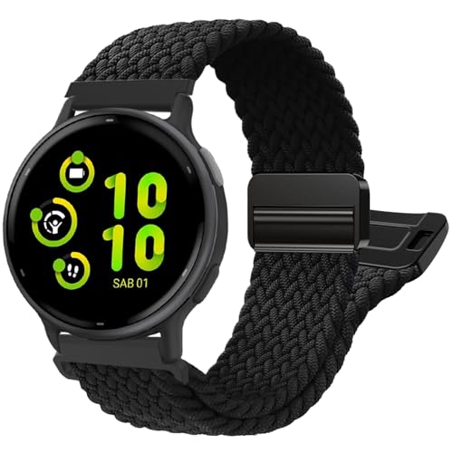 Yeahxing Kompatibel mit Galaxy Watch 3 45mm/Galaxy Watch 46mm Bands/Gear S3 Frontier, 22MM Magnetisches Geflochtenes Stretchband Armband für Frauen Männer