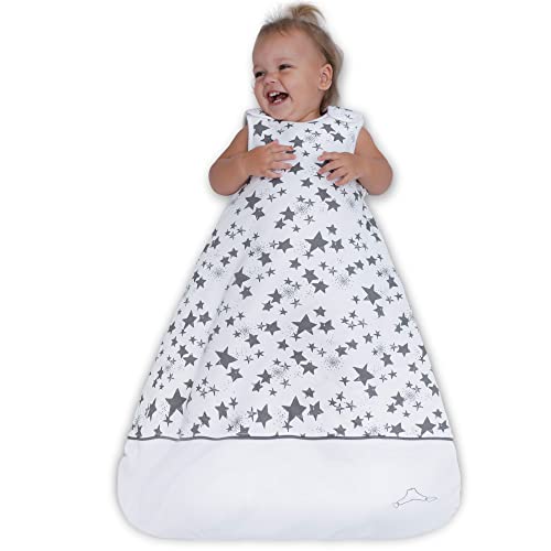 Image of Baby Sleeping Sack, Organic Cotton, for 6-24 Months, Swaddle Transition Sleeping Bag, 2-Way Zipper, Warm - Soft Baby Wearable Blanket