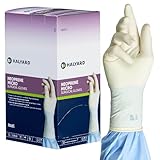 HALYARD Micro Surgical Gloves Sterile Neoprene Individually Wrapped Pairs Powder Free Medical Disposable Gloves, 5.9 mil, Size 6.5 Small, Cream, SGL85065 (Box of 50 Pairs - 100 Total)