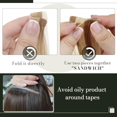 Tape Extensions RUNATURE Echthaar 30cm in Blond