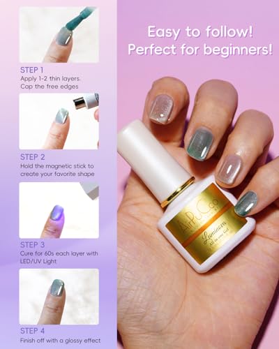 Kit de esmaltes gel ojo de gato 6 colores tonos cálidos miniatura 2
