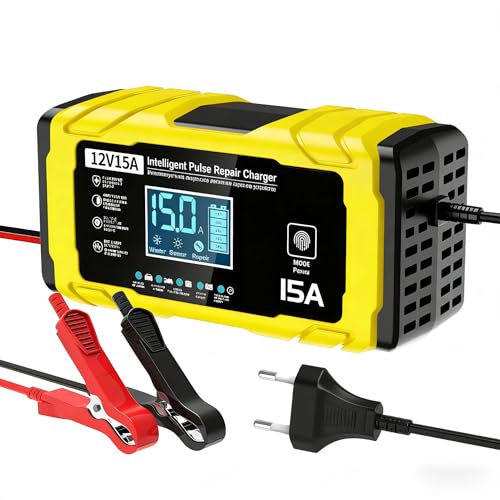 AILRINNI 15A Chargeur de Batterie Voiture - 12V 15A Chargeur...