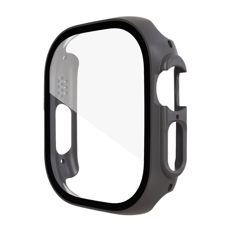 Coque Apple Watch Ultra en polycarbonate gris et protection d'écran premium 49mm