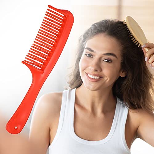 Peine Desenredante Doble Fila Para Cabello Rizado Rojo miniatura 6