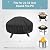 SHINESTAR Round Fire Pit Cover for 22-32 Inch Fire Pit - Waterproof and Windproof, with Straps and Built-in Vents, 32 Dia x 13.5 H, Black