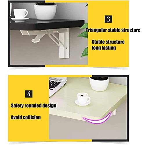 Wall-Mounted Table Wall Desk, Drop-Leaf Computer Table, Folding Heavy Duty Shelf Bracket Bench Table, Kitchen Dining Desk, For Office/Laundry Room #TOP3