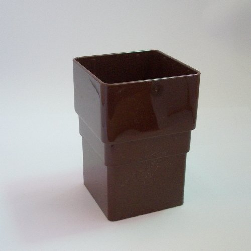 65mm Square Downpipe Connector Brown