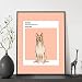 Nacnic Dingo Print. Poster mit Illustrationen von Hunderassen in warmen Tönen und Kuchen. Innenausstattung. A4 Größe