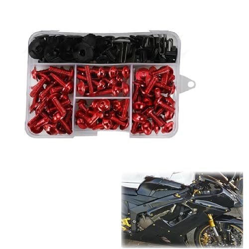 ���i �I�[�g�o�C�t���t�F�A�����O�{���g�L�b�g �ɓK�����郄�}�n RD250 RD400 RD350 RD500 LC A/B/C/D/E//F XVS950 XVS1300 XVS 950 1300 ���S�t�F�A�����O�N���b�v�i�b�g �ˑ��L�b�g(Red)