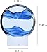 Moving Sand Art Picture Round Glass 3D Deep Sea Sandscape in Motion Display Flowing Sand Frame, Large Desktop Art Toys, Home & Office Desktop Decorations(Black, Button-Crotrol)