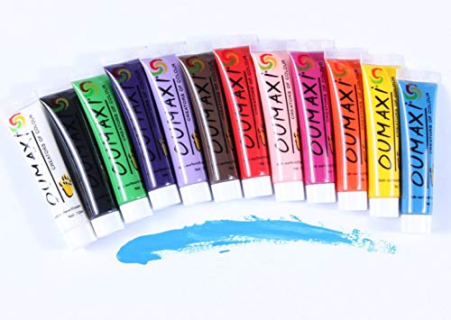 Finger Angel 12 Colors OUMAXI Acrylic Paint Nail Art Polish 3D Paint Decor Design Tips