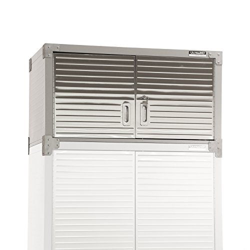 Seville Classics UltraHD Heavy Duty Mega Solid Steel Metal 2-Door Lockable Stacker Wall Storage, Cabinet Organizer for Garage, Warehouse, Office, Classroom, Granite, 36