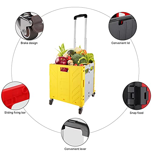 Kristy Trolley mit Rädern, 70 kg Kapazität, zusammenklappbarer Einkaufstrolley, Griff aus Aluminiumlegierung. – Bild 8