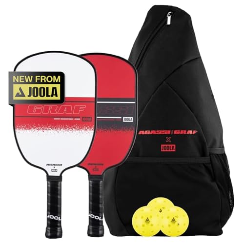 JOOLA Agassi/GRAF Champion Set with Pickleball Paddles, Balls & S...