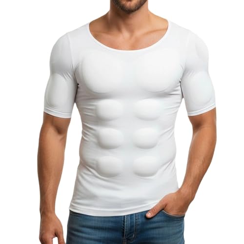 Camiseta de tirantes elástica para hombre que reduce talla de abdomen