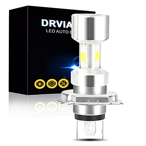 H4 LED Headlight Bulb Motorcycle 3 Sides 9003 HB2 HS1 P43t High Low Beam Super Bright Cool White Motorbike Headlamp 1400LM Newest COB Chips 6500K