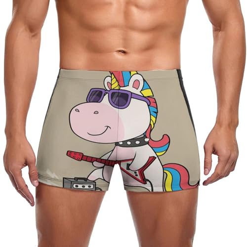 Slip de bain homme et short boxer de natation imprimé Licorne de Pierre