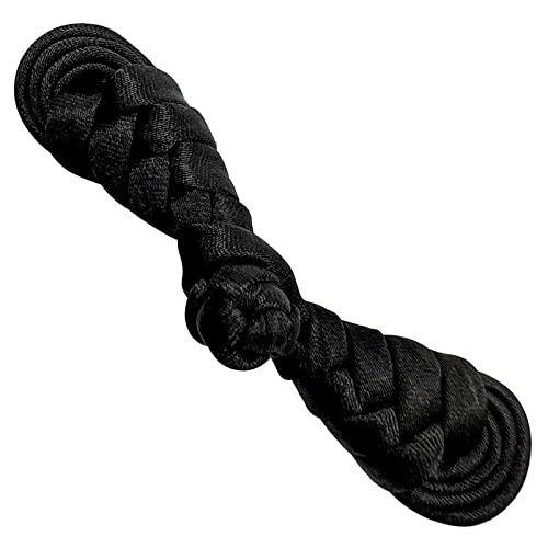 10 pares de botones chinos, cierres de botones vivos en forma de laúd, botones Cheongsam hechos a mano para costura, suéter, capa, bufanda, (negro)