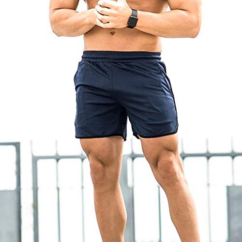 KKmoon Calções de ginástica masculinos de secagem rápida para ginástica calções de praia para relaxa