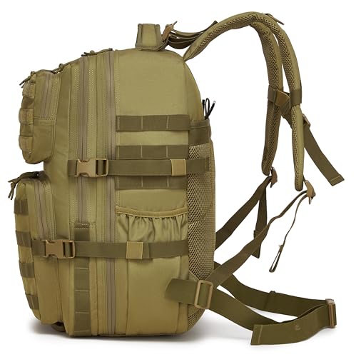 Image of Wotony Military Tactical Backpack for Men Waterproof Daypack 3 Day Assault Pack Molle Bag with Water Bottle Holder