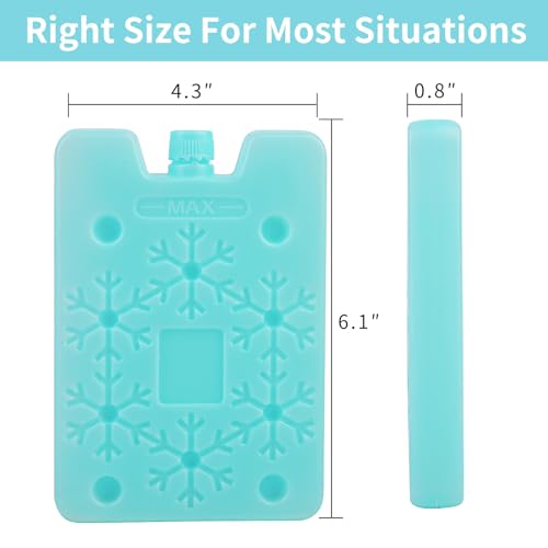 Image of Ice Packs for Lunch Boxes Cooler Tote Bags Reusable Refreezable Cold Slim Large Cheap Hard Protable Icepacks for Bento Shipping Beach Camp Car