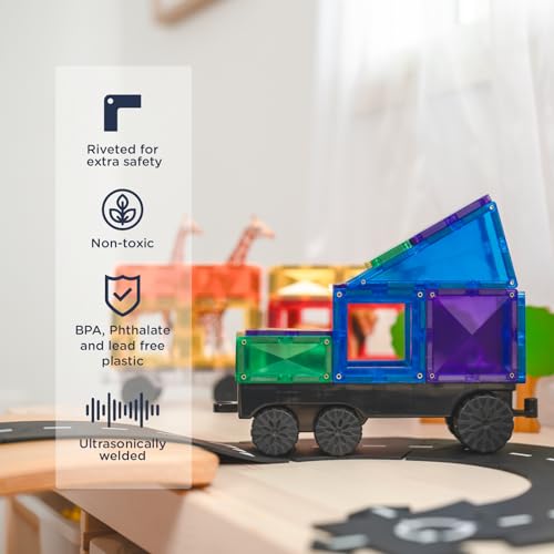 CONNETIX Rainbow Transport Pack 50-Piece Magnetic Tiles — view 3