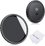 【Packs de filtros】El kit es completo que contiene un filtro de densidad neutra variable ND2-400(B), una tapa y un paño, no necesitas buscar la tapa otra vez y evitar comprar la tapa que el diametro es error.