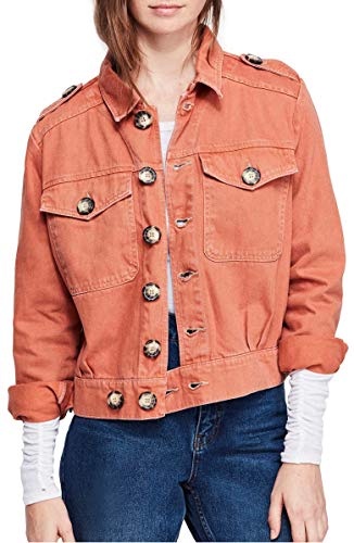 Free People Women's Eisenhower Denim Jacket Terracotta Medium