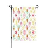 Doppelseitige Gartenflagge Eisparadies, 71,1 x 101,6 cm, große Gartenflagge für Terrasse, wetterfeste Jute-Flagge für alle Jahreszeiten