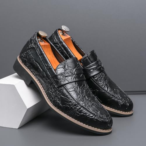 Men's Textured Loafers, Fashionable Formal - Casual Shoes - Fashionable for Dinners, Business Gatherings & Daily Commutes3