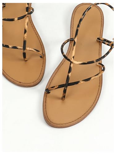 Image of GORGLITTER Women's Summer Sandals 2026 Strappy Slingback Flats Dressy Cute Beach Vacation Slides
