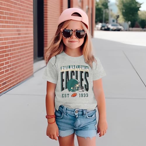 Toddler Girl Boy Football Shirt Sundays are for The Birds Game Day Outfit Kids Football Season Sports Fans Tee Tops3