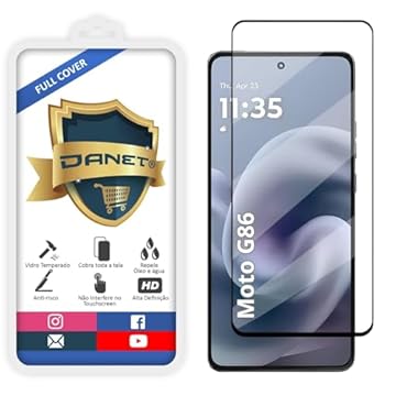 Pelicula de Vidro Temperado 3D Full Cover Para Moto G86 5g Proteção Anti Impacto Danet