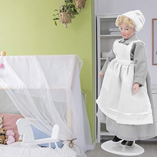 Porzellan-Puppenhaus, viktorianischer Servant, Keramikspielzeug für kleine Menschen, mit beweglichen Gelenken, 15,2 cm… – Bild 7