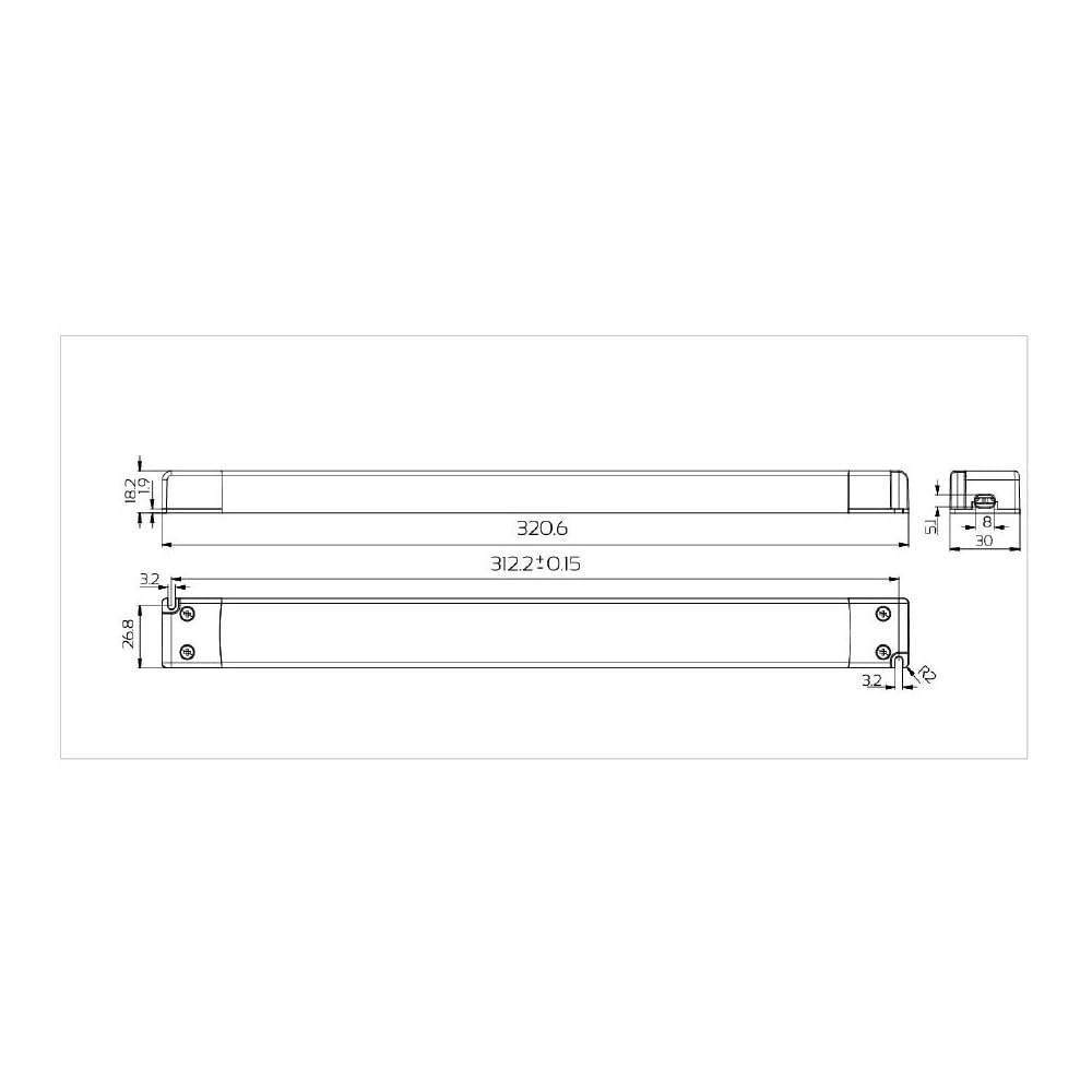 Alimentatore Snappy Ultra Sottile IP20 100W 24V