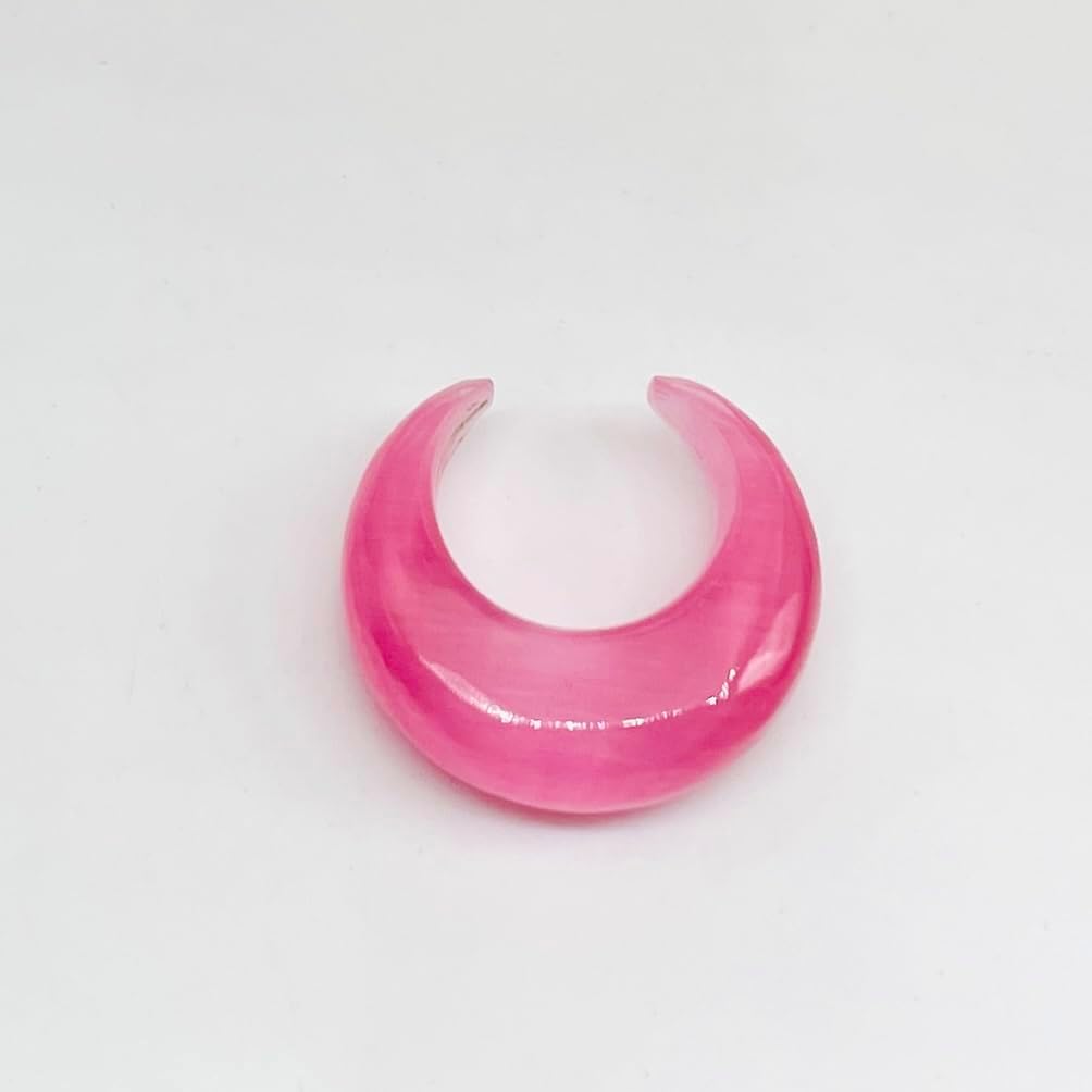 Pink Cat’s Eye Stone Tribal Septum Crescent Pincher | Handmade Body Piercing Jewelry | Stone Septum Ring | Ethnic Boho Nose Jewelry