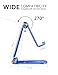 ToBeoneer Mini Phone Stand Adjustable Cell Phone Stand for Desk Compatible with iPhone 15 14 13 12 Mini 11 XR XS X 8 7 6 Plus for Office & Home Desk Decor (Blue)