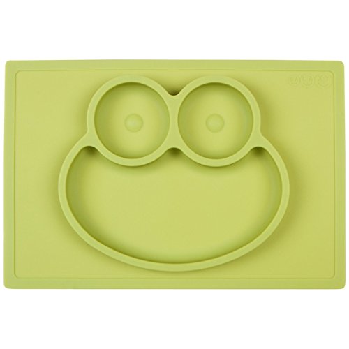 Galaxy 1 Piece Frog Silicone Placemat & Tray, Green