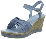Keilsandale Marco Tozzi Damen 2-2-28016-26 Veloursleder Keilsandale, Sky, 38 EU