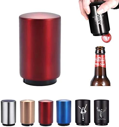 SUOXU Bottle Opener, Stainless Steel Push Bottle Opener,Beer Gift for Men Father's Day,Magnet Beer Bottle Opener for Beer Lovers and Weak Hands Home Bar Bottle Cap Opener Kitchen Accessories (Dancer)