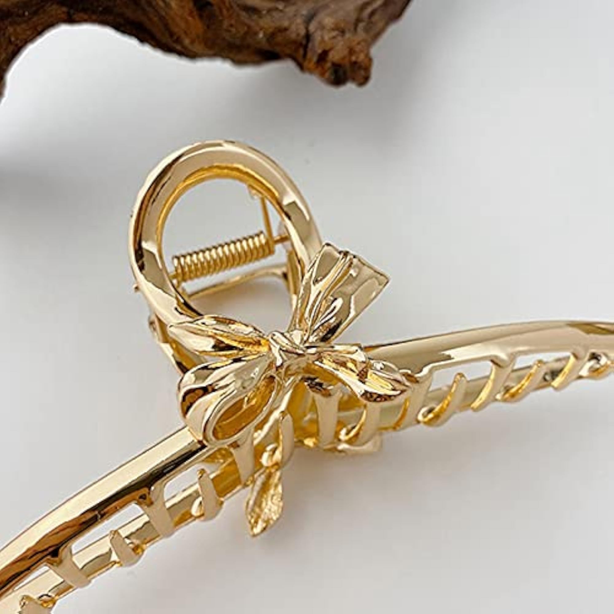 2pcs Elegant Interlocking Teeth Metal Hair Claw Clips