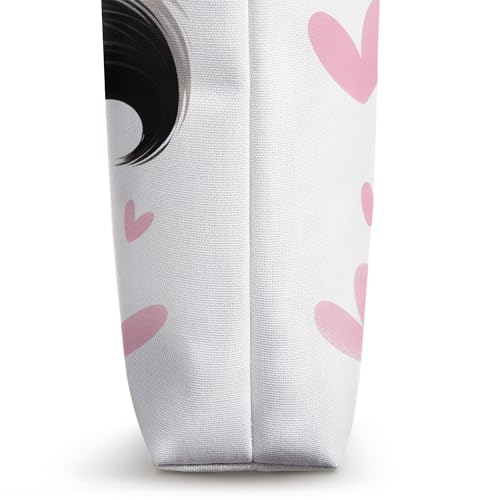 Bolsa Tote Skunk Cute con diseño de zorrillo y corazones miniatura 3
