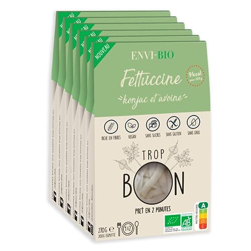 Pâte konjac & farine d'avoine bio ENVI - Box repas healthy et vegan 6 paquets