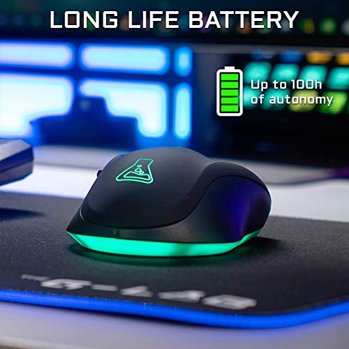 Kult Neon Mouse da Gaming Wireless Ricaricabile - Preciso e Reattivo, Wireless Gaming Mouse 2400 DPI, RGB LED, Batteria Lunga Durata, 7 Pulsanti, Ultra Leggero, Compatibile PC/PS5/Xbox One - Mouse gaming - Immagine 3