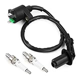 1 Pcs GY6 Racing Ignition Coil 2Pcs Spark Plug Wire Replacement for 50CC 80CC 90CC 125CC 150CC Moped Scooter ATV Go Kart Bike Engine Motorcycle High Performance Parts
